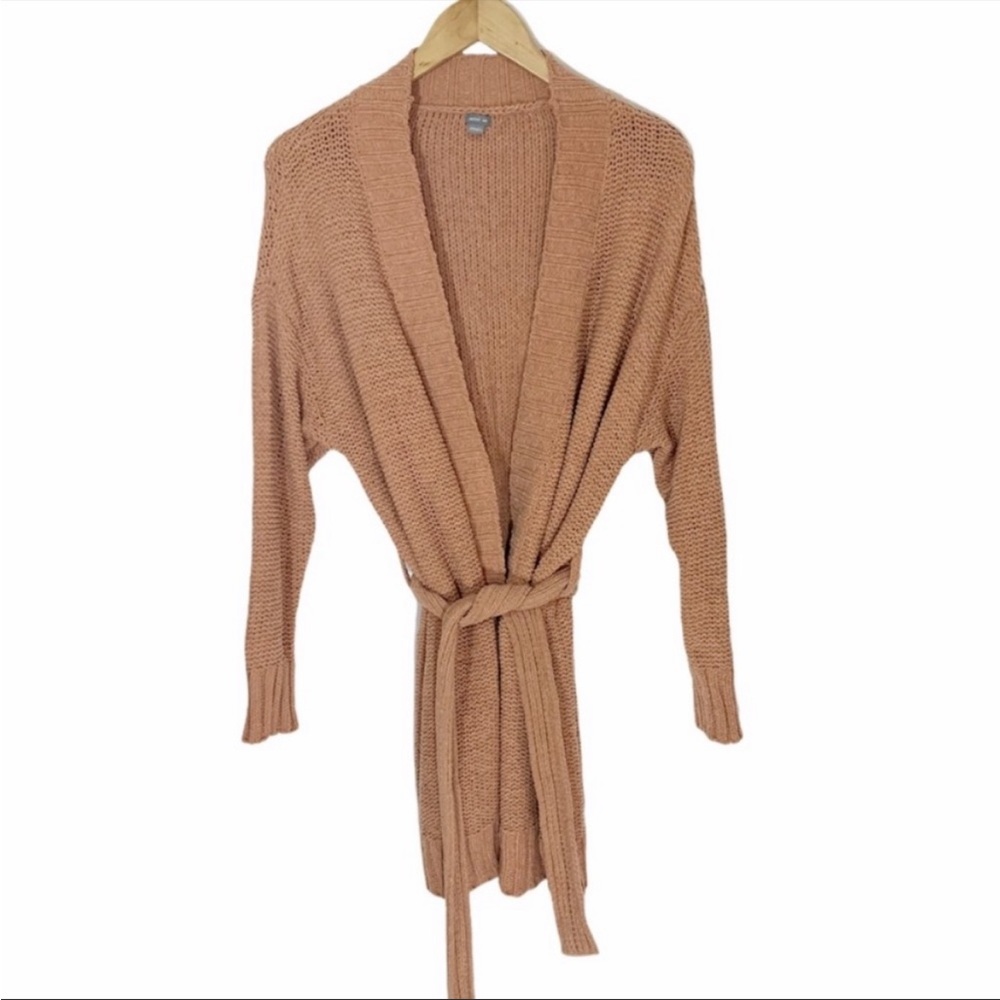 Aerie chenille belted tie waist soft long cardigan